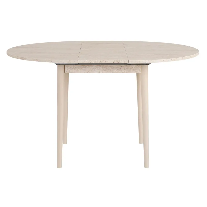 Tralven spisebord 131 cm rundt - Travertin og Eik - Møbler - Bord - Spisebord & kjøkkenbord
