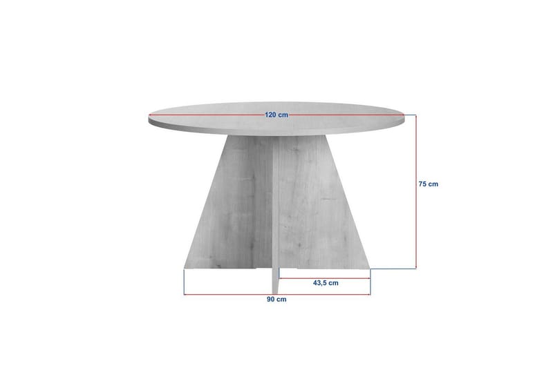 Zalen Spisebord 120 cm - Svart - Møbler - Bord - Spisebord & kjøkkenbord