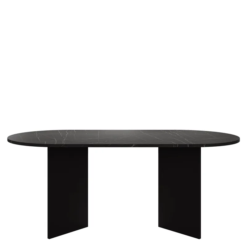 Zyleron Spisebord ovalt 185 cm - Svart - Møbler - Bord - Spisebord & kjøkkenbord