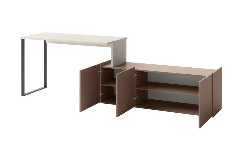 Sigmana Møbelsett For Stue - Lys Grå/Beige - Møbler - Møbelsett - Møbelsett til stue