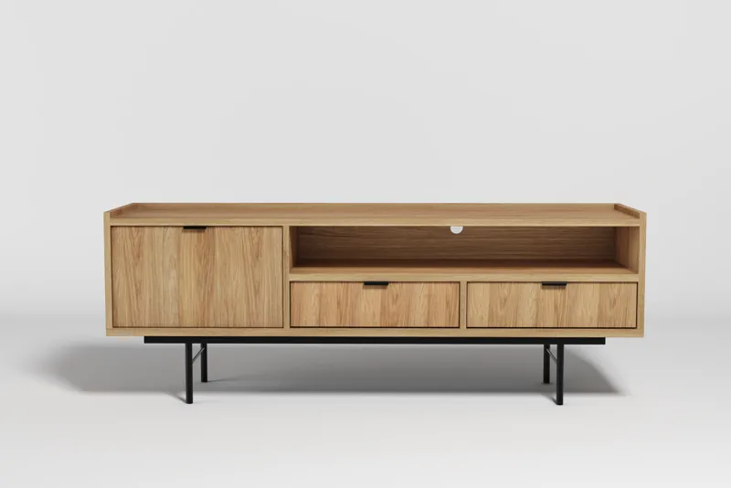 Dravo TV-benk 150 cm - Naturlig hickory - Møbler - Mediamøbel & tv møbel - TV-benk & mediabenk