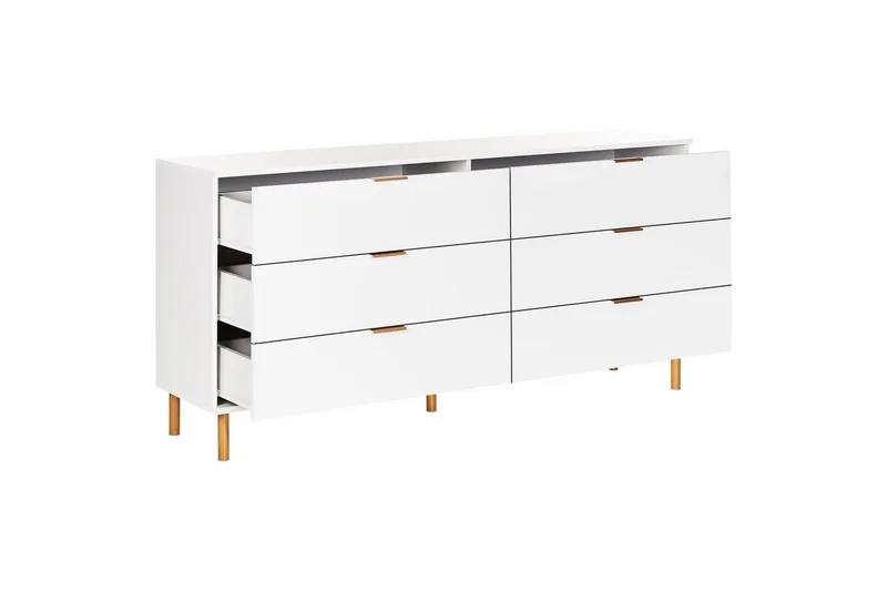 Kommode Walpole hvit, gull - Hvit, gull - Oppbevaring - Oppbevaringsmøbler - Kommode