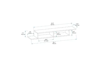 Muson TV-benk 120 cm - Brun - Møbler - Mediamøbel & tv møbel - TV-benk & mediabenk