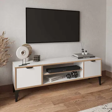 Olyros TV-benk 140 cm - Hvit - Møbler - Mediamøbel & tv møbel - TV-benk & mediabenk