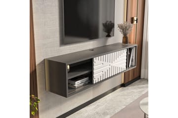 Saller TV-benk 140 cm - Antrasitt/Hvit - Møbler - Mediamøbel & tv møbel - TV-benk & mediabenk