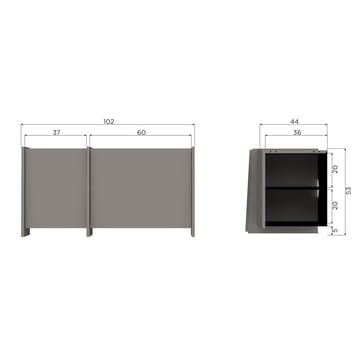 TV-benk Brock 102 cm - Varmgrå - Møbler - Mediamøbel & tv møbel - TV-benk & mediabenk