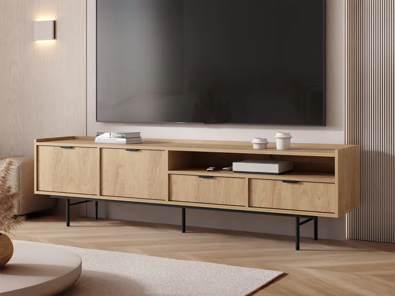 TV-benk Edison Hickory-eik - Hickory-eik - Møbler - Mediamøbel & tv møbel - TV-benk & mediabenk