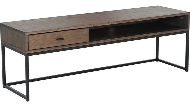 TV-benk Eiknor 120 cm - Brunlakkert eik - Møbler - Mediamøbel & tv møbel - TV-benk & mediabenk