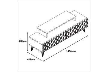 Hovdane TV-Benk 140 cm - Brun - Møbler - Mediamøbel & tv møbel - TV-benk & mediabenk