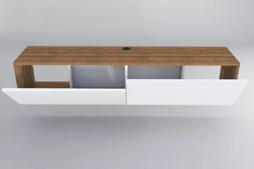Rinorea Tv-benk 159,7x34,1 cm - Hvit - Møbler - Mediamøbel & tv møbel - TV-benk & mediabenk