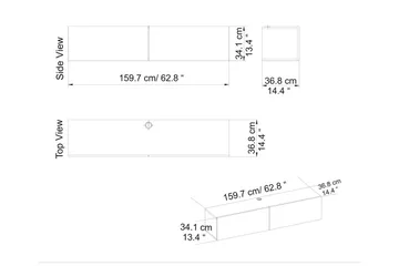 Rinorea Tv-benk 159,7x34,1 cm - Hvit - Møbler - Mediamøbel & tv møbel - TV-benk & mediabenk