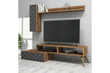 Hovdane TV-møbelsett 150 cm - Brun/Grå - Møbler - Mediamøbel & tv møbel - TV-møbelsett