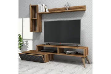 Hovdane TV-møbelsett 150 cm - Brun/Grå - Møbler - Mediamøbel & tv møbel - TV-møbelsett
