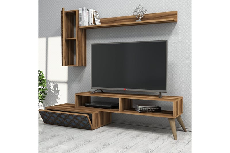 Hovdane TV-møbelsett 150 cm - Brun/Grå - Møbler - Mediamøbel & tv møbel - TV-møbelsett