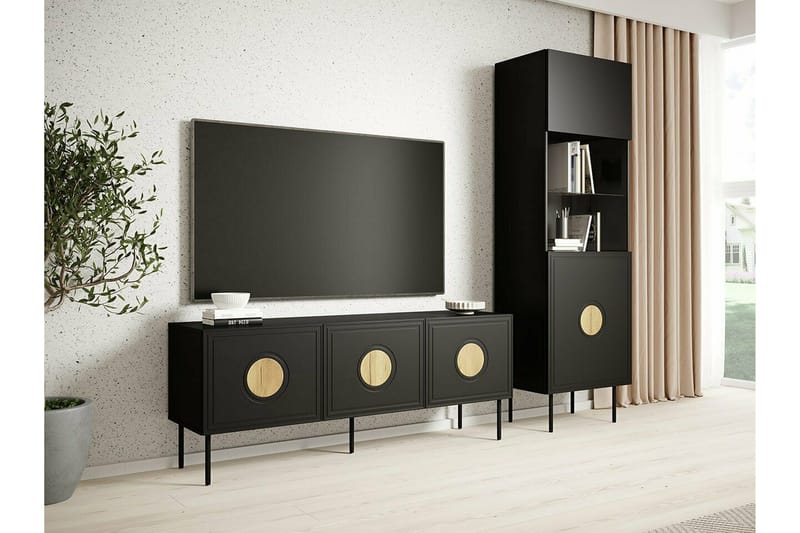 Juniskär TV-benk 151 cm - Svart - Møbler - Mediamøbel & tv møbel - TV-benk & mediabenk