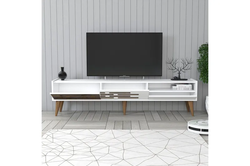 Valensiya TV-benk 180 cm - Hvit - Møbler - Mediamøbel & tv møbel - TV-benk & mediabenk