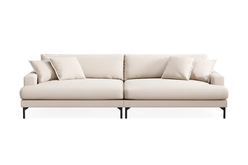 Menard Premium 5-seters dyp sofa i bouclé, Lysbeige
