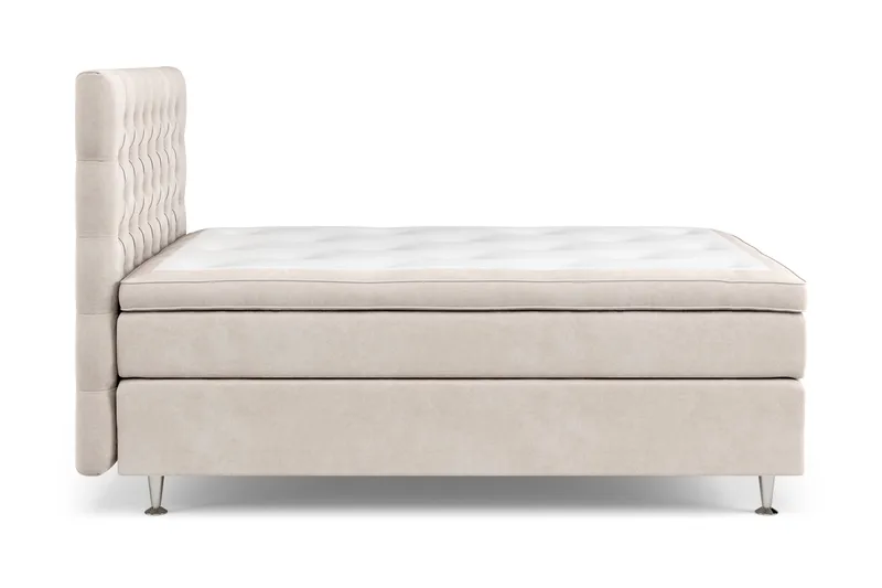 Celine Komplett Sengpakke 140x200 cm - Beige / Fløyel - Møbler - Senger - Komplett sengepakke