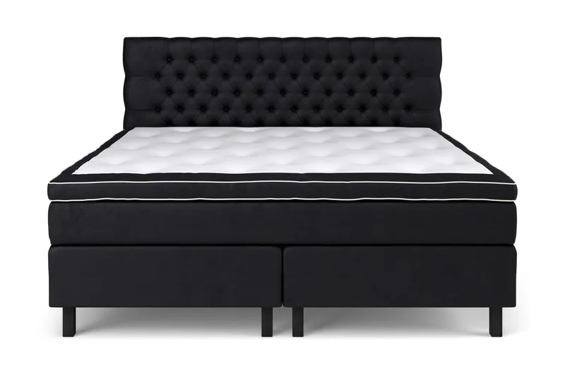 Celine Kontinentalseng 210x210 cm - Svart/Fløyel - Møbler - Senger - Kontinentalsenger