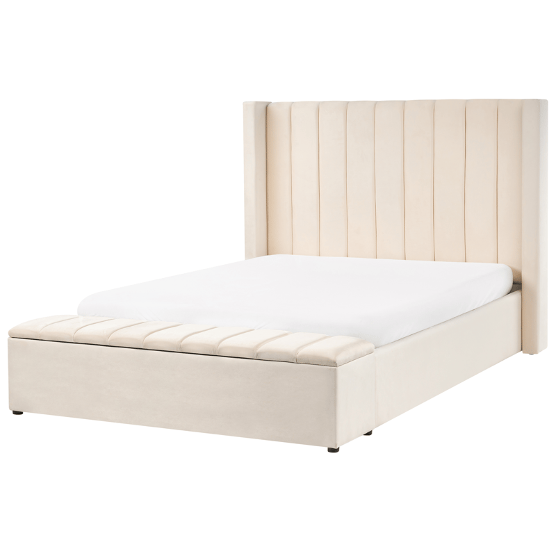 Dobbeltseng Noyers 140x200 cm - Off-White - Møbler - Senger - Sengeramme & sengestamme