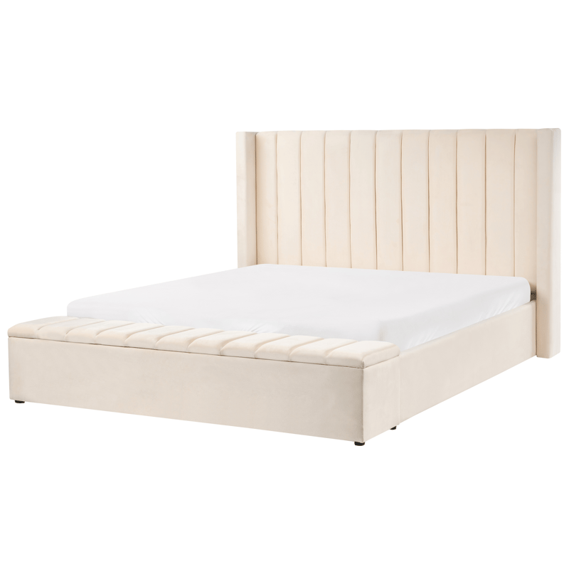 Dobbeltseng Noyers 180x200 cm - Off-White - Møbler - Senger - Sengeramme & sengestamme