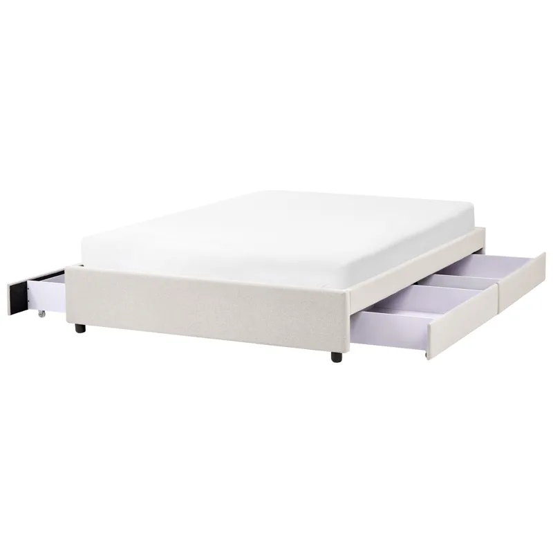 Dobbeltseng Prades 140x200 cm, Lys beige