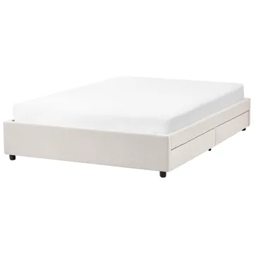 Dobbeltseng Prades 140x200 cm - Lys beige - Møbler - Senger - Sengeramme & sengestamme
