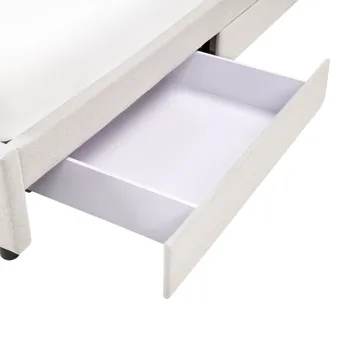 Dobbeltseng Prades 140x200 cm - Lys beige - Møbler - Senger - Sengeramme & sengestamme