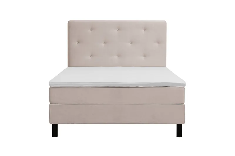 Dream Komplett Sengepakke 140x200 cm Asymmetriske knapper - Beige - Møbler - Senger - Komplett sengepakke