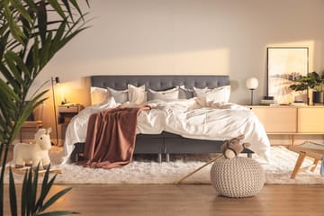Ella Familieseng Sengepakke 240x200 cm - (+Flere valg) Mørkegrå - Møbler - Senger - Komplett sengepakke