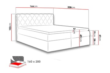 Gabin Sengpakke Kontinentalseng 160x200 cm - Grønn - Møbler - Senger - Komplett sengepakke
