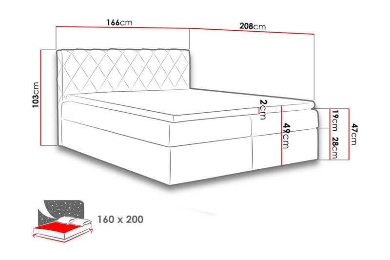 Gabin Sengpakke Kontinentalseng 160x200 cm - Grønn - Møbler - Senger - Komplett sengepakke