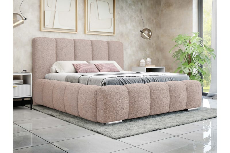 Gioia Oppbevaringsseng 180x200 cm - Rosa - Møbler - Senger - Sengeramme & sengestamme