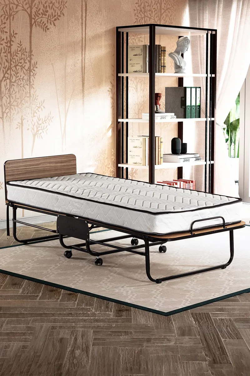 Remina Klappseng 80x190 cm - Svart/hvit - Møbler - Senger - Gjesteseng & ekstraseng - Uttrekkbar seng