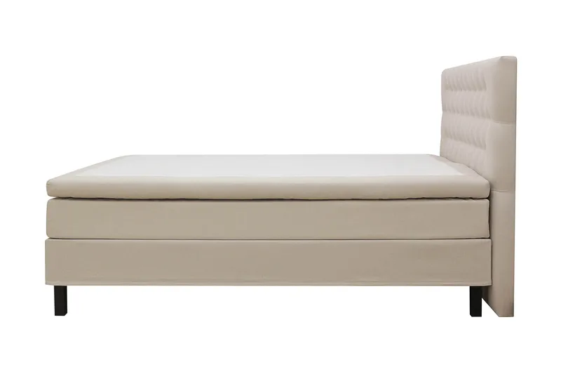 HVILA Classic komplett sengepakke 160x200 cm kontinentalseng med diamantmønstret sengegavl - Beige - Møbler - Senger - Komplett sengepakke