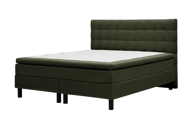 HVILA Classic komplett sengepakke 160x200 cm kontinentalseng med rutet sengegavl - Grønn - Møbler - Senger - Komplett sengepakke