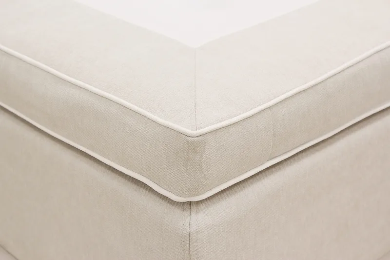 HVILA Premium Kontinentalseng 160x200 cm - Lysebeige stoff - Møbler - Senger - Kontinentalsenger