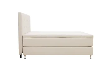 HVILA Premium Kontinentalseng 160x200 cm - Lysebeige stoff - Møbler - Senger - Kontinentalsenger
