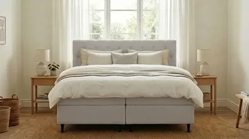 HVILA Plus komplett sengesett med oppbevaring 180x200 cm - Grå - Møbler - Senger - Komplett sengepakke