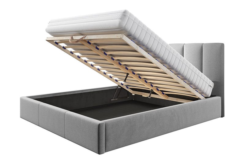 Karrouba Oppbevaringsseng 140x200 cm - Grå - Møbler - Senger - Sengeramme & sengestamme