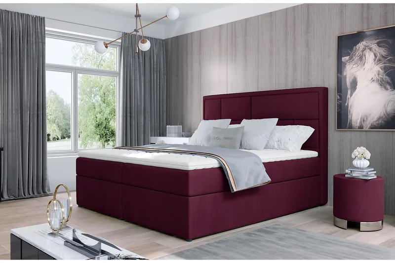 Emeron Sengepakke 180x200 cm - Lilla - Møbler - Senger - Komplett sengepakke