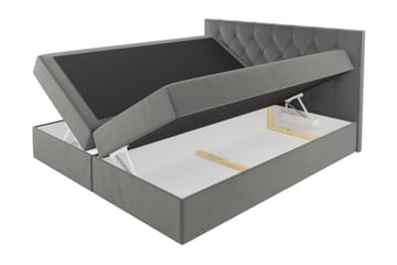 Kontinentalseng med Oppbevaring 124x208 cm - Svart - Møbler - Senger - Komplett sengepakke