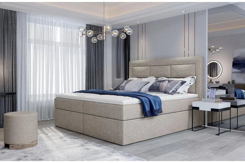 Vivera Sengepakke 180x200 cm - Beige - Møbler - Senger - Komplett sengepakke