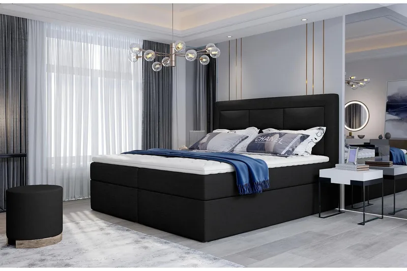 Vivera Sengepakke 180x200 cm - Svart - Møbler - Senger - Komplett sengepakke