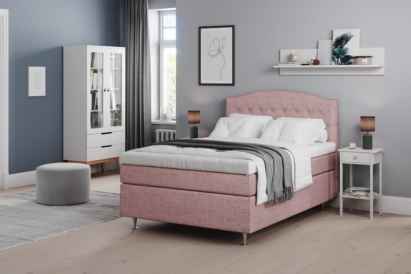 Belda Sengepakke 120x200 Fast - Rosa - Møbler - Senger - Kontinentalsenger