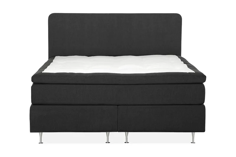 Dolly Kontinentalseng 180x200 cm Memoryfoam - Mørkegrå/Svarte Ben - Møbler - Senger - Kontinentalsenger