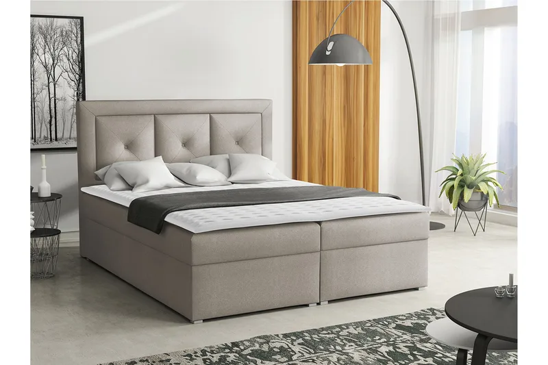 Moden Kontinentalseng 180x215 cm - Beige/Grå - Møbler - Senger - Kontinentalsenger