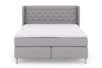 Select No 3 Komplett Sengepakke 160x200 Fast - Lysegrå/Metallben - Møbler - Senger - Kontinentalsenger