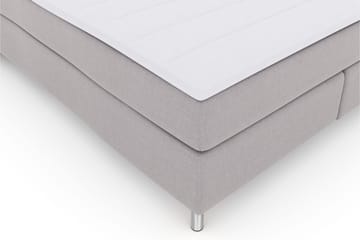 Select No 3 Komplett Sengepakke 160x200 Fast - Lysegrå/Metallben - Møbler - Senger - Kontinentalsenger