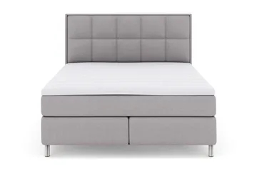 Rutete Sengegavl 160 cm - Lysegrå